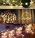 Fairy String Lights 6.5ft 20 LED Silver Copper Wire String Lights Battery Powered Starry Firefly Fairy Moon Light for DIY Dinner Party Bedroom Holiday Home Indoor Decoration (16 Pack Warm White)