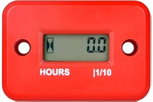 Yooreal Digital Inductive Hour Meter Waterproof IP68 Works on 2/4 Stroke Various ZTR/Riding Lawn mowers, Land Trimmer, UTV Br