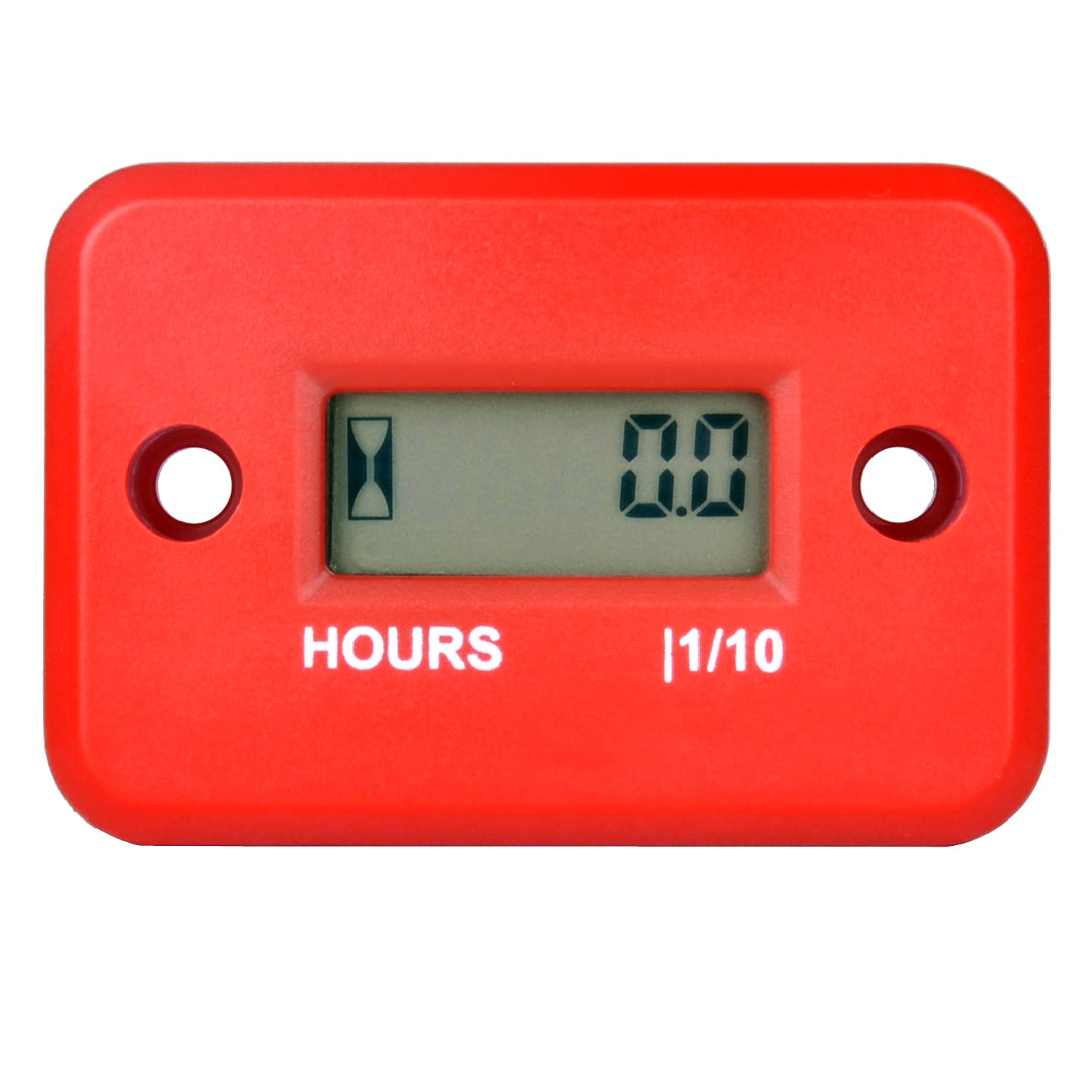 YOOREAL Digital Inductive Hour Meter Waterproof IP68,Works on Various of ZTR/Riding Lawn Mower Land Trimmer UTV Brush Cutter Tractor ATV Boat Outboard Motor Dirt Bike Motorcycle. (HM006A Red)