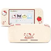 Kuitmor Switch Lite Protective Case,Soft Silicone Protective Cover Case,Anti-Scratch Protector for Switch Lite with 2 Thumb Grip Caps - HLK Off White | Soft Silicone, for Switch Lite, Off White