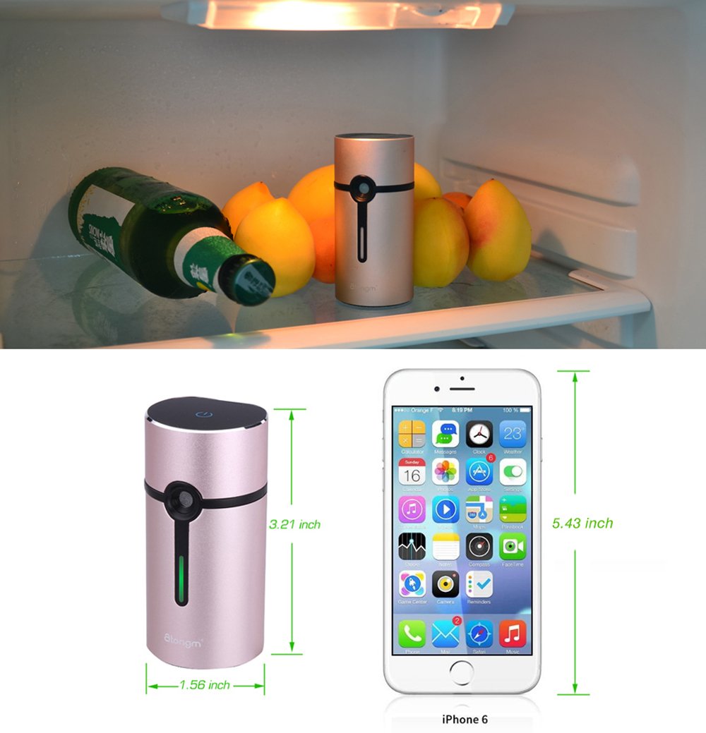 Activated Oxygen Refrigerator Deodorizer Filter. Mini Size Multi-purpose Sterilizing Deodorizer Purifier for Fridge Cooler Chamber, Shoe Closets, Cabinets, Wardrobes, Car, Travelling cases, etc