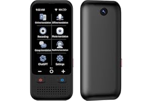 RODXEGU Language Translator Device, Portable 4-Way Translation Device for Voice/Text/Offline/Photo Translation and Chatgpt, Standy 180H, Gift for Business/Traveling,139 Languages Translation in Real Time