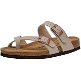 CUSHIONAIRE Women's Luna Cork Footbed Sandal with +Comfort