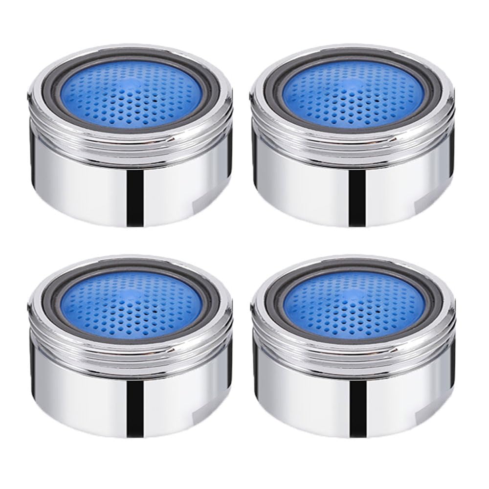4 Pcs Water Saver Spout Filter Tap Aerator Mesh Tap Head Faucet Aerator Replacement Parts Insert Nozzle Water Saver Tap Filter Nozzle Faucet Aerator for Kitchen Bathroom 4PCS 24mm