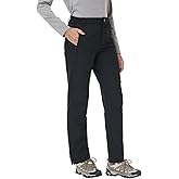 TIHEEN Waterproof Hiking Pants Women, Fleece Lined Winter Warm Snow Ski Pants Outdoor Softshell