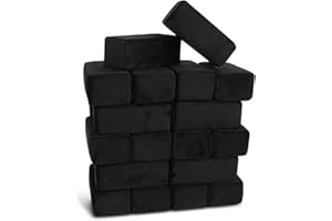 Plush Blocks Set of 24 Soft Building Blocks for Kids - Fabric Covered Toy Foam Blocks for Stacking, Play Time, Making Structures - Promotes Gross Motor Skills - 8.25x4.25x3 (Blackout)