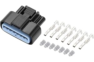 Partuto 7 Pin Mass Air Flow Meter Sensor Connector Plug No.MD336501 - Car Female Wire Terminal Connector - for Mitsubishi Out