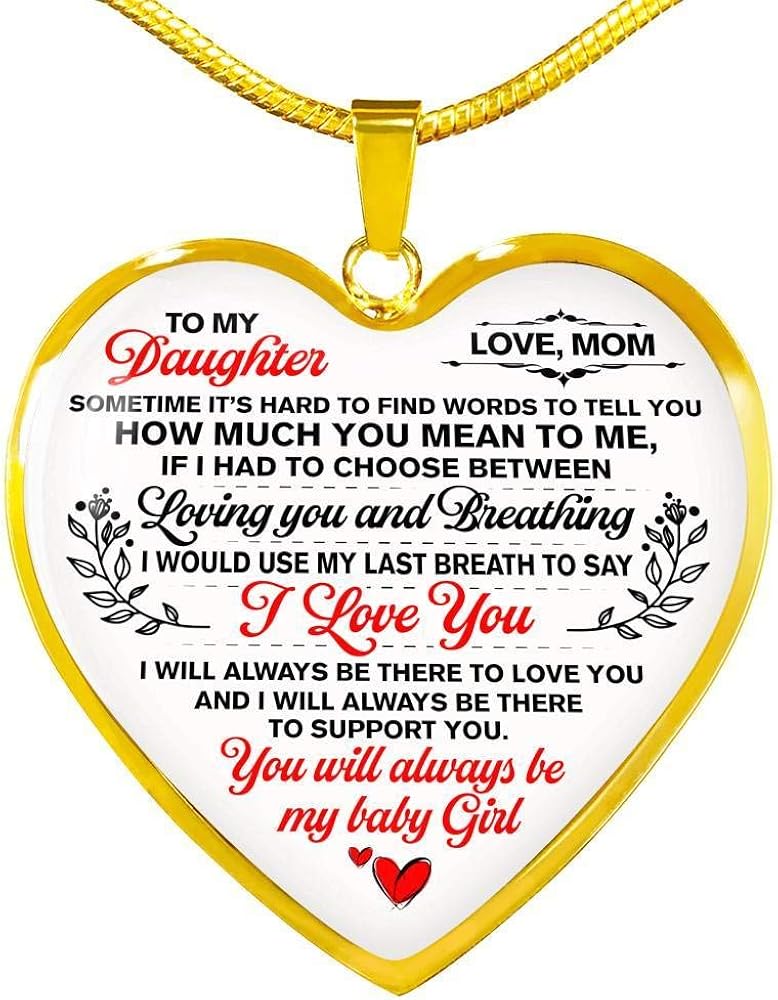 Daughter Necklace From Mom U13 To My Daughter I M So Proud Of You In Every Way U13 Daughter Gift From Mother Jewelry Necklaces Valresa Com