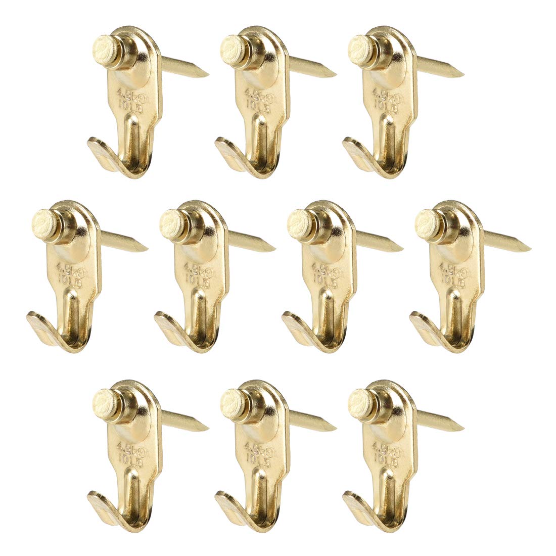 sourcing map Picture Hangers, Photo Frame Hanging Hooks Kit with Nails for Wall Mounting, Holds 10 lbs, 25 Pcs