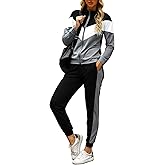 Marvmys Women's Tracksuit Set 2 Piece Sweatsuit Outfits Long Sleeve Zip Up Lounge Jogger Set with Pocket