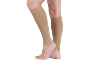 Lin Performance Medical Calf Compression Sleeve for Women and Men Lightweight Footless Socks for Nurses, Pregnant, Travel and Flight, Varicose Veins, Post Surgery Recovery, Edema