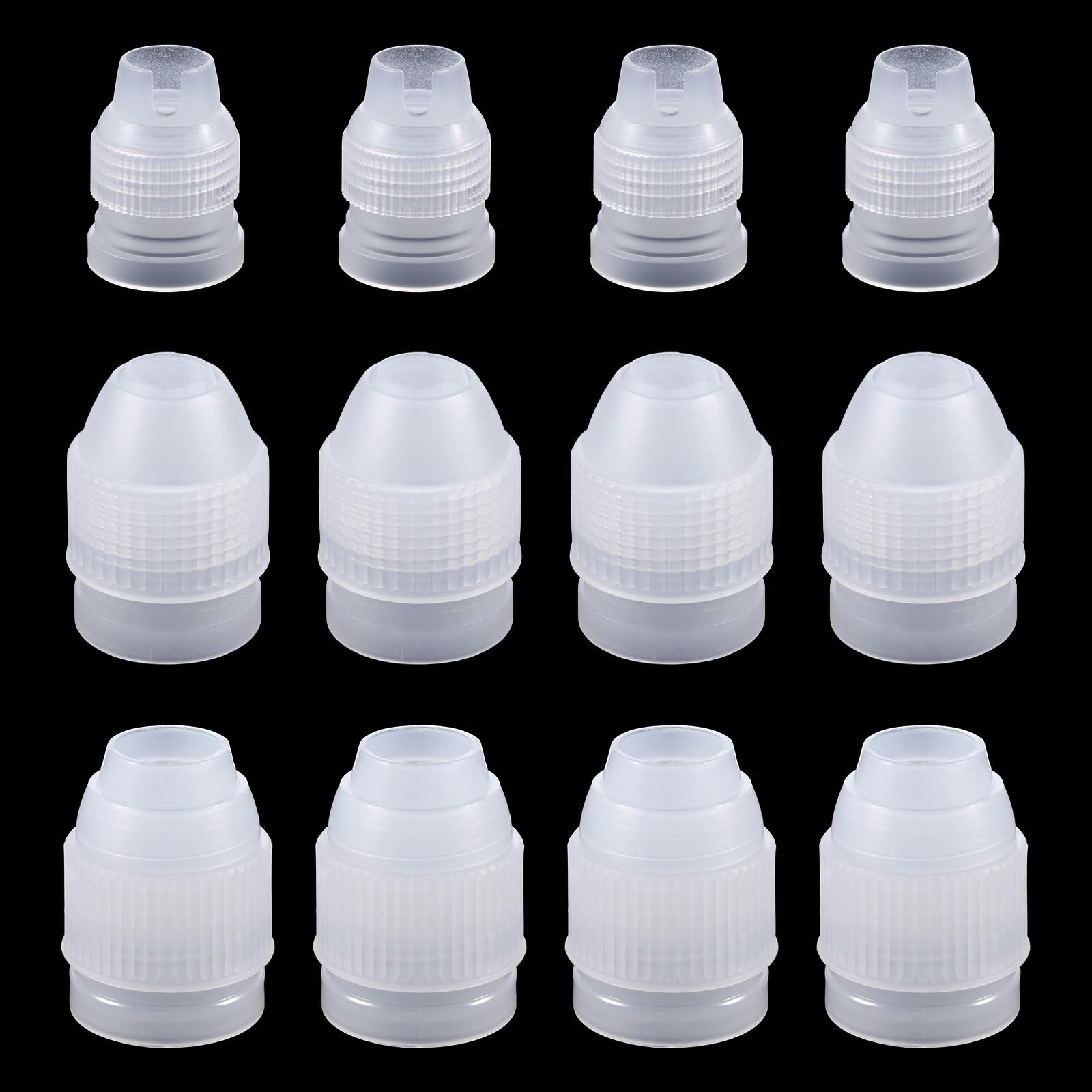 Photo 1 of 12 Pcs Pastry Bag Coupler 3 Sizes Plastic Couplers for Piping Bags Standard Couplers Pipe Tip Coupler for Piping Bags, Icing Nozzles