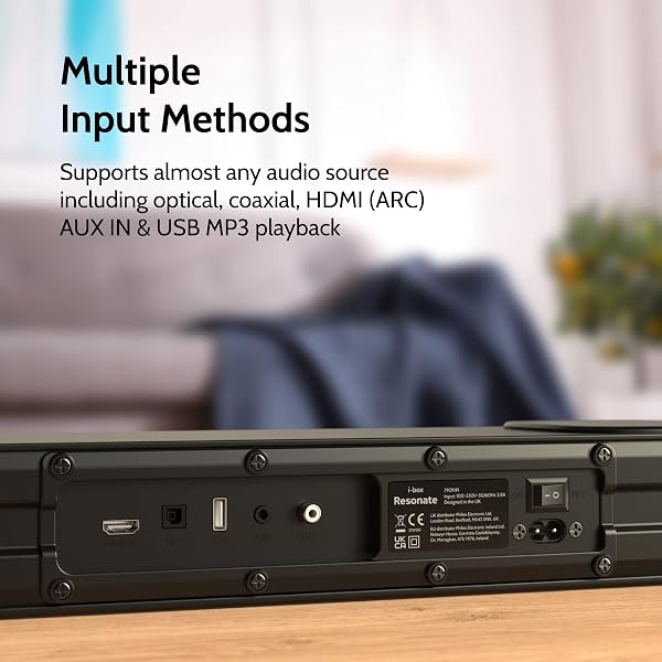 I-BOX 150W SOUNDBAR WITH WIRELESS SUBWOOFER, RESONATE TV SOUNDBAR SYSTEM WITH 3D SURROUND SOUND, BLUETOOTH 5.0, HDMI (ARC), OPTICAL INPUT
