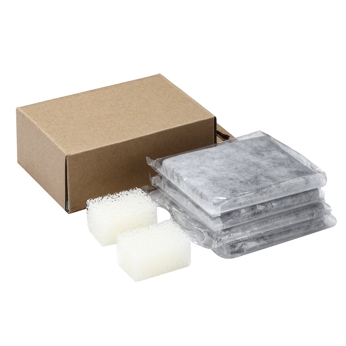 isYoung 4 Pack Corner Pet Fountain Premium Activated Carbon Filters Pet Fountain Replacement Filters