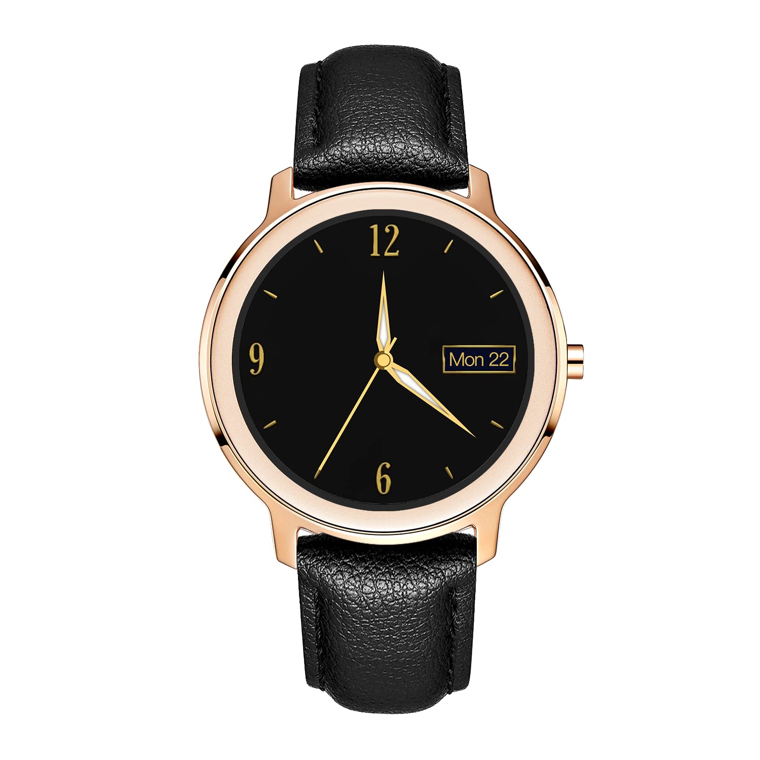 TYBERLEY Women's Smartwatch, Make/Receive Calls, 1.1 Inch Fitness Watch, Heart Rate Monitor/Blood Pressure/Sleep Activity Monitor for Android iOS (Black Skin)