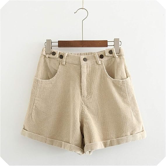 mens corduroy shorts elastic waist