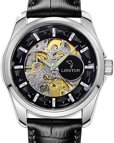 Men hollowing out the mechanical watch/Fashion leisure luminous watch-E