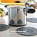 zanmini Silicone Trivets for Hot Dishes, 4pcs Hot Pads for Countertops, 6 in 1 Gray Hot Pad Trivet, Pot Holders, Spoon Rest, Jar Opener, Heat Resistant to 446°F Easy Clean & Dishwasher Safe (Gray)