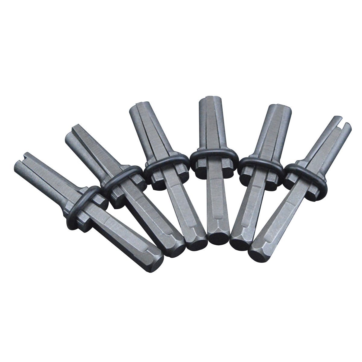 QWORK® Industrial Grade 9/16" Plug Wedge and Feather Shims Concrete Marble Granite Rock Stone Splitter Hand Tools (6)