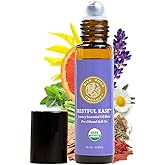 Silk Road Organic Restful Ease Essential Oil Sleep & Stress Blend Roll On - 100% Pure USDA Certified with Indian Sandalwood - Stress Ease Aromatherapy & Calming Relaxation - 10 ml Roller