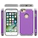 OEAGO iPhone 8 Case, iPhone 7 Case Cover [Drop Protection] [Shock Proof] Hybrid Dual Layer Rubber Plastic Impact Defender Rugged Slim Hard Case Cover Shell for Apple iPhone 8 / iPhone 7 - Violet