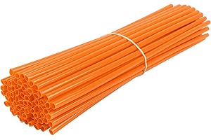 BAIONE Worldmotop 72Pcs Dirt Bike Spoke Covers Wheel Spoke Wraps Wheel Rim Spoke Skins Universal Replacement for Yamaha Honda BMW Suzuki Kawasaki(Orange)