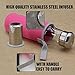 TOPOKO Handmade 18.5 Oz Glass Water Bottle-Extra Strong Crystal Glass Bottle Tea Cup With Tea infuser Tea Strainer Tea Bottle And Handmade Colorful Handle Nylon Sleeve (With Pink Sleeve)