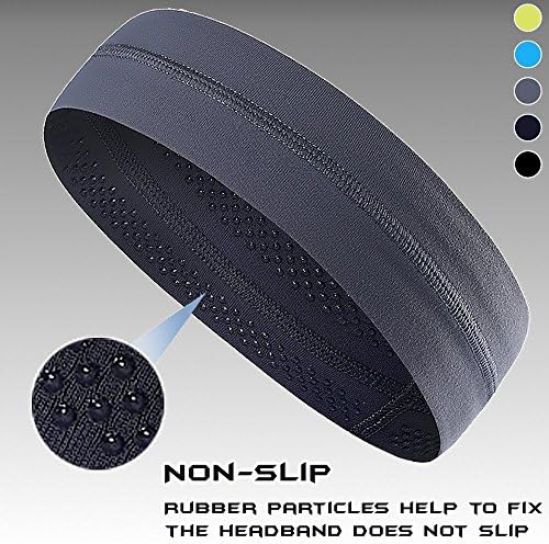 Non-Slip Yoga, Sport, Cooling Headbands That Can Absorb Sweat And Which Has A Very High Elasticity, Useful for Fitness, Gym, Great For Women And Men (Grey)