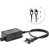 SUNTHIN IP65 Waterproof Power Adapter for Outdoor Low Voltage Warm White Landscape Spotlights (27V 0.6A),Maximum Number of lamp Heads Allowed to be Connected 16Pack
