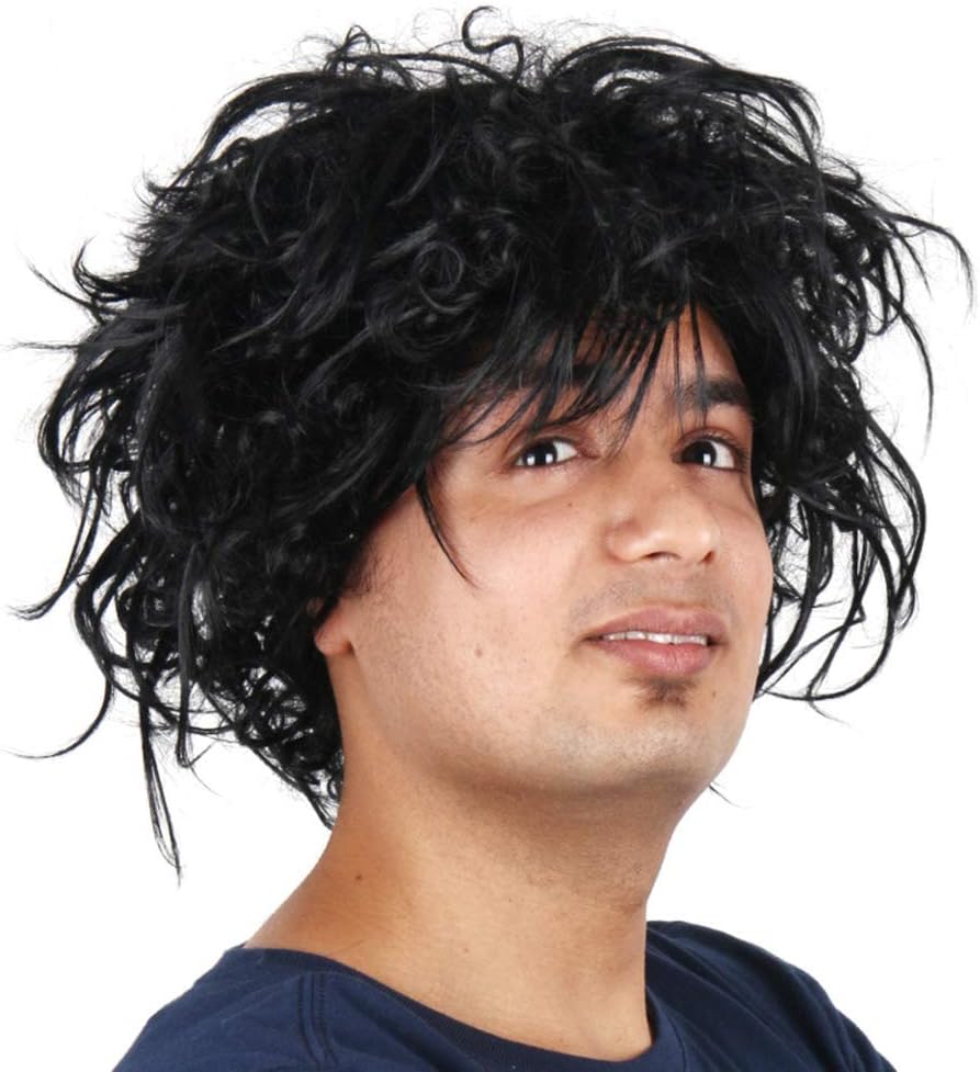 Amazon Com Cosplay Short Curly Wigs Full Head Bleach Blonde Hair