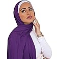 ANKOMINA Women Soft Cotton Muslim Jersey Hijab Head Wrap Scarves Fashion Long Scarf Shawls