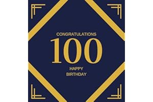 Happy 100th Birthday Guest Book (Hardcover): Happy 100th Birthday Guest book, party and birthday celebrations decor, memory b