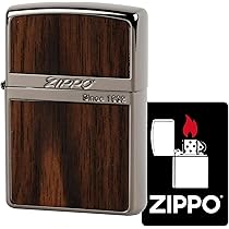 Amazon.com: Zippo Windproof Brass Double Sided Wood Dark
