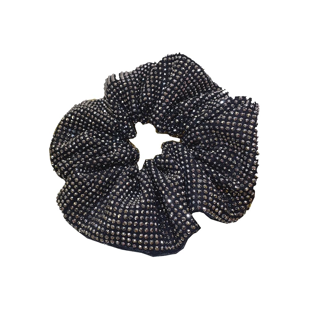 Rhinestone Hair Scrunchie Embellished Elastics Hair Ties Bands Hair Ropes Bobbles Crystal Ponytail Holders Accessory for Womens
