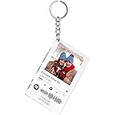 Custom Spotify Keychain Customized Acrylic Music Song Key Ring Personalized Photo Keychains Gifts for Lover
