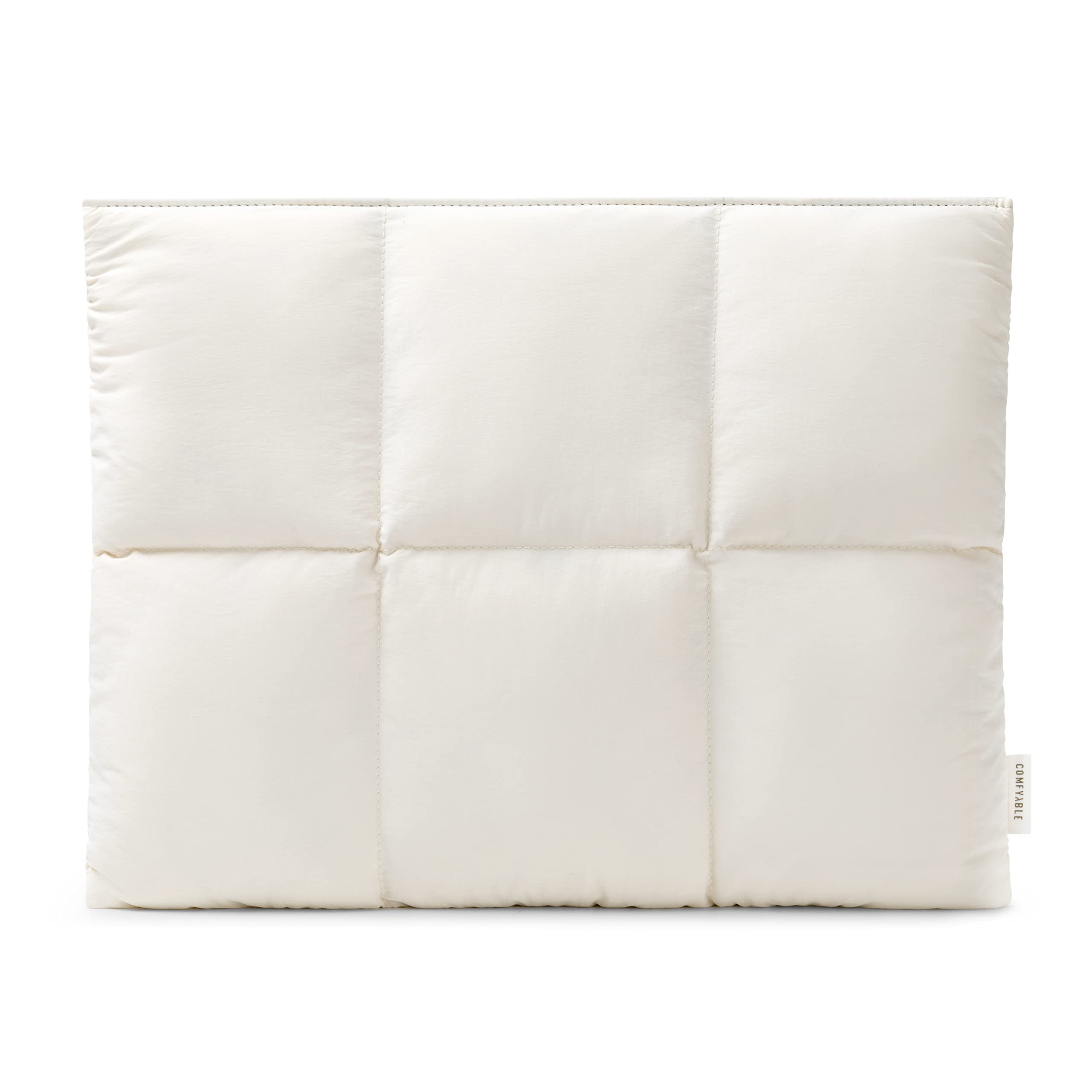 Photo 1 of Comfyable Puffy Laptop Sleeve 15 Inch 16 Inch, Quilted Puffer Laptop Carrying Case, Pillow Case Compatible for MacBook Air 15 in M3 2024 & MacBook Pro 16 in 2024 M4, 16 in Puff Cover, Rice