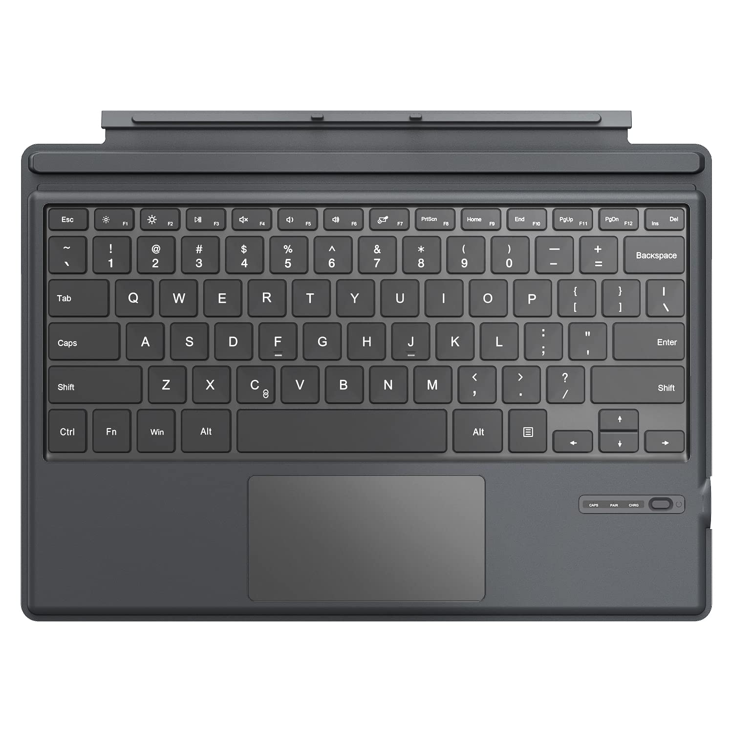 MoKo Type Cover Compatible for Microsoft Surface Pro 7 Plus/Pro 7 / Pro 6 / Pro 5 / Pro 4 /Pro 3, Lightweight Slim Wireless Bluetooth Keyboard with Touchpad and Built-in Rechargeable Battery, Gray