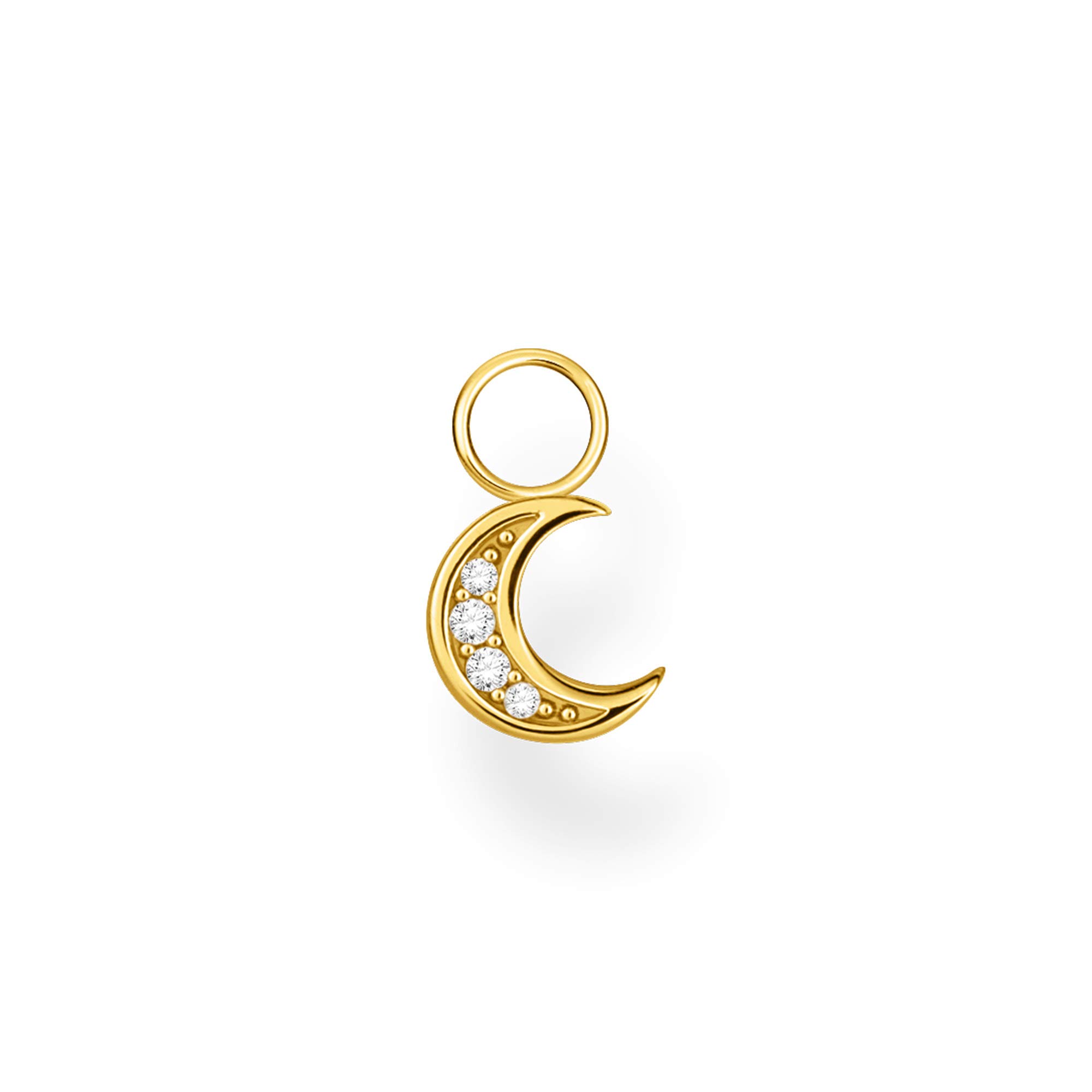 Thomas Sabo single earring pendant moon gold plated silver EP003-414-14