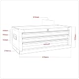 Sealey AP223 Red 3 Drawer Mid-Box Ball Bearing Runners Storage Cabinet view 2