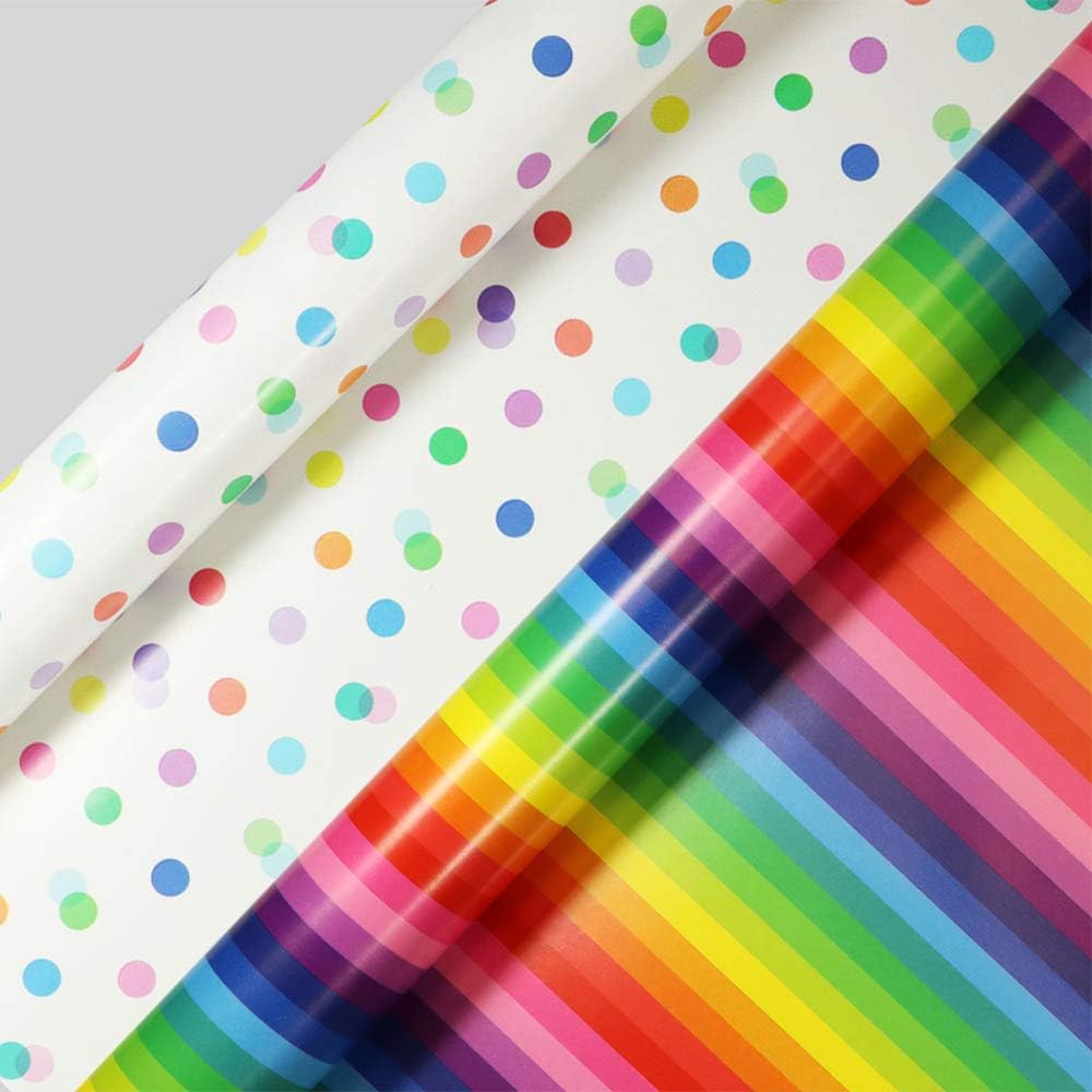 Gift Wrap Pack Of 10 Birthday Wrapping Paper Paperchase Dot And Stripe Wrapping Paper Set Office Paper Products Paper Chefhouseresort Com Np