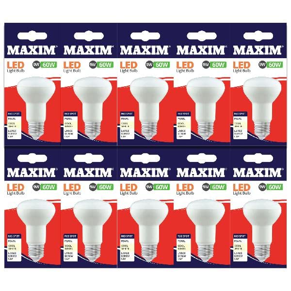 Maxim LED R63 Edison Screw (Cool White) - 8watt (60watt) - 806 Lumen (Pack 10) - 60MLR63E27C5X10