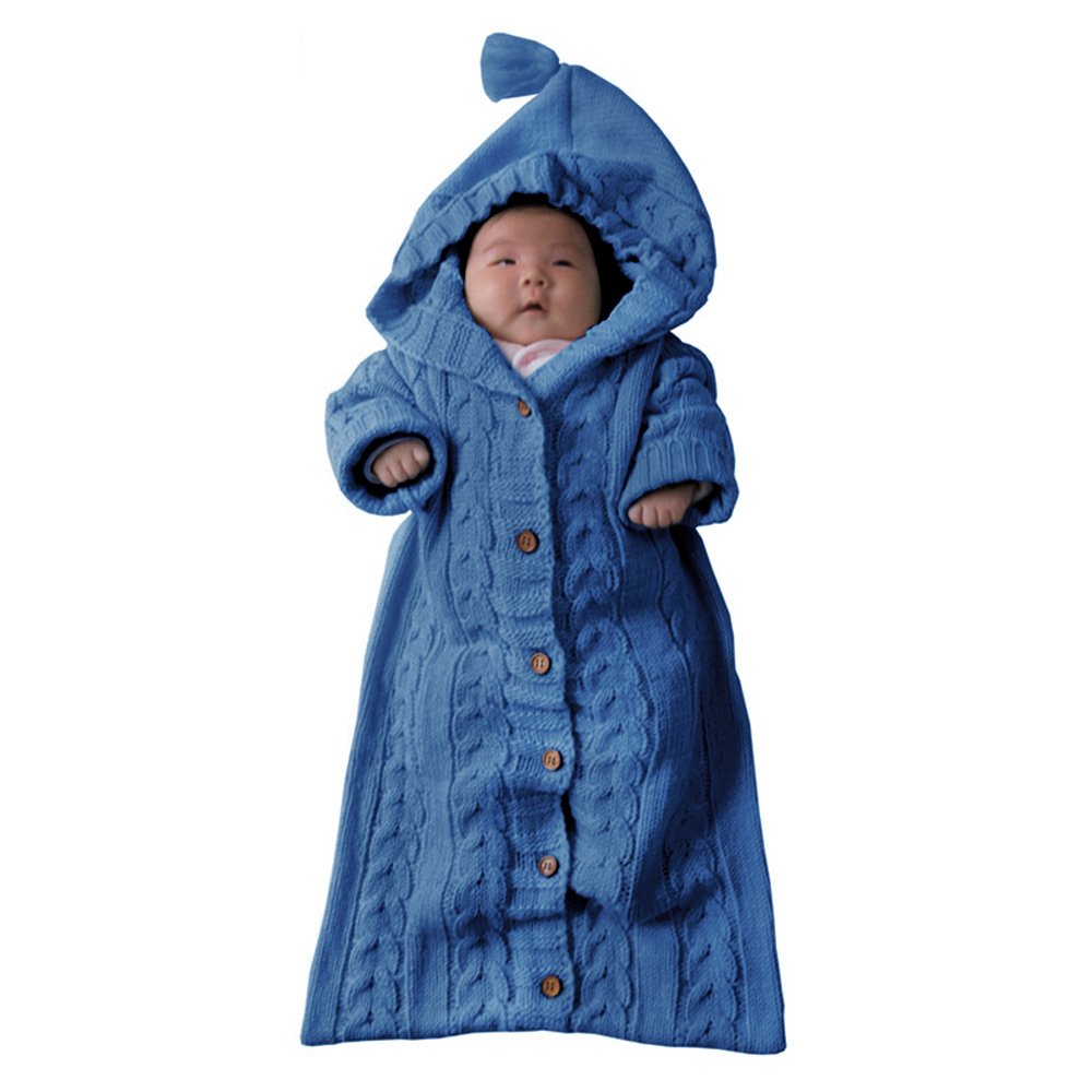 XMWEALTHY Cute Newborn Baby Wrap Swaddle Blanket Knit Warm Sleeping