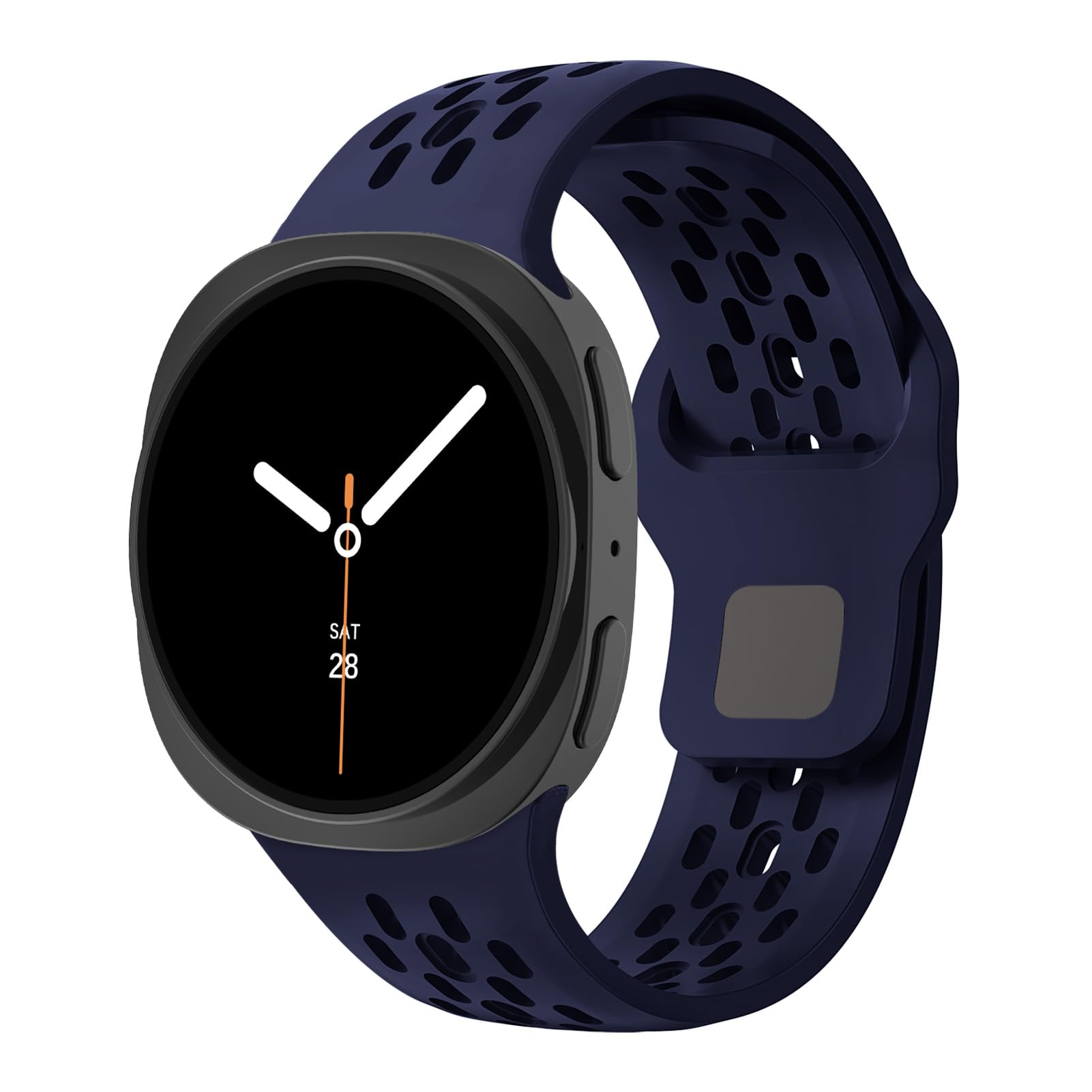 Silicone Sport Band for Samsung Galaxy Watch 8 Band 40mm 44mm/Watch 8 Classic 46mm Men Women,Breathable No Gap Silicone Strap Correa Wristbands for Samsung Watch 8 Bands 40 44 46 mm