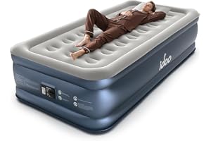 iDOO Twin XL Air Mattress Built in Pump, Upgraded Inflatable Blow up Mattress, 2-Min Twin Size Air Mattress for Home Guest, 80'' Extra Long Air Bed with Carry Bag, Colchon Inflable