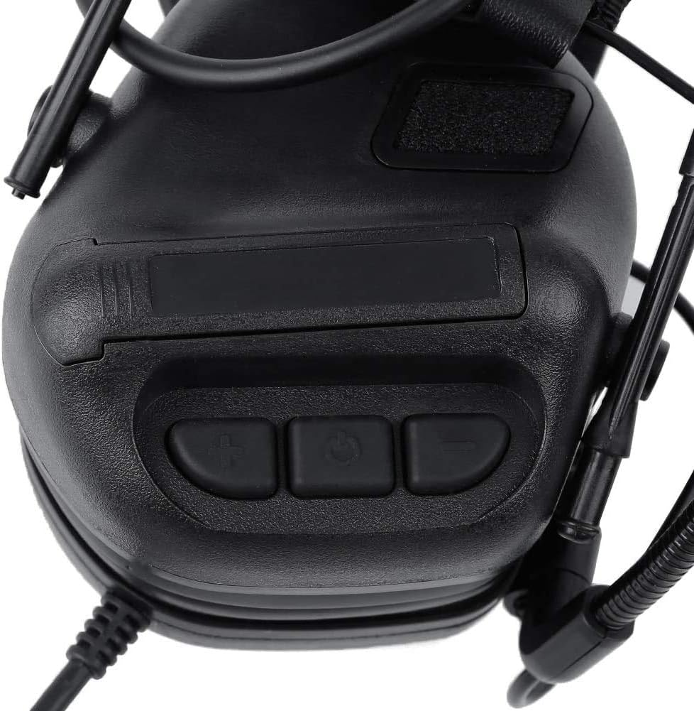 ATAIRSOFT Tactical Headset Wargame Hunting Headphone for Military Radio Walkie Talkie Without Noise Cancellation Function (BK): Health & Personal Care