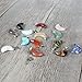 ALEXCRAFT 14 PCS Crescent Moon Stone Charms for Jewelry Making Healing Crystal Pendant Charm Chakra Reiki Stones Bulk for Necklace Earrings Bracelets Jewelry Making