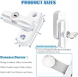 Aongray 4pk Zinc Sash Jammer Locks for uPVC Windows Doors Home Security White view 2