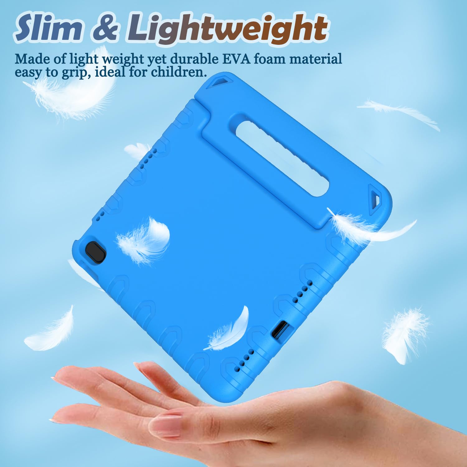 LTROP Kids Case for iPad A16 11th Generation 11-inch 2025/ iPad 10th Generation 10.9-inch 2022 with Screen Protector, Lightweight Shockproof Convertible Handle Stand Cover for iPad 11/10 Gen, Blue
