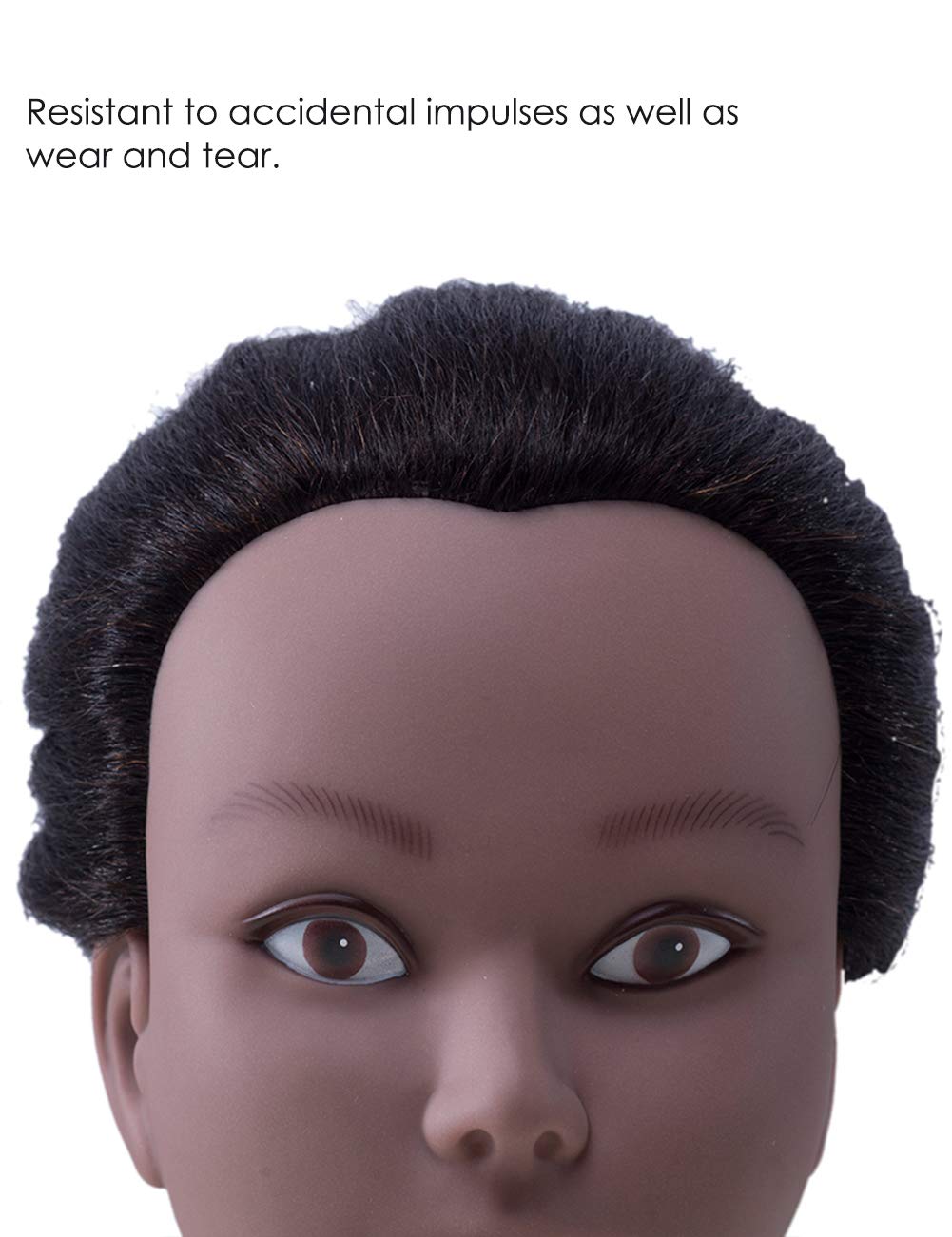 Cosmetology Mannequin Head with 100% Real Hair and Adjustable Stand 18-20\