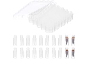 PATIKIL 0.3ml Autosampler Vial, 100 Pack Polypropylene Screw Top Vials 9-425 Lab Vials with Fused Inserts Sample Vial, Clear